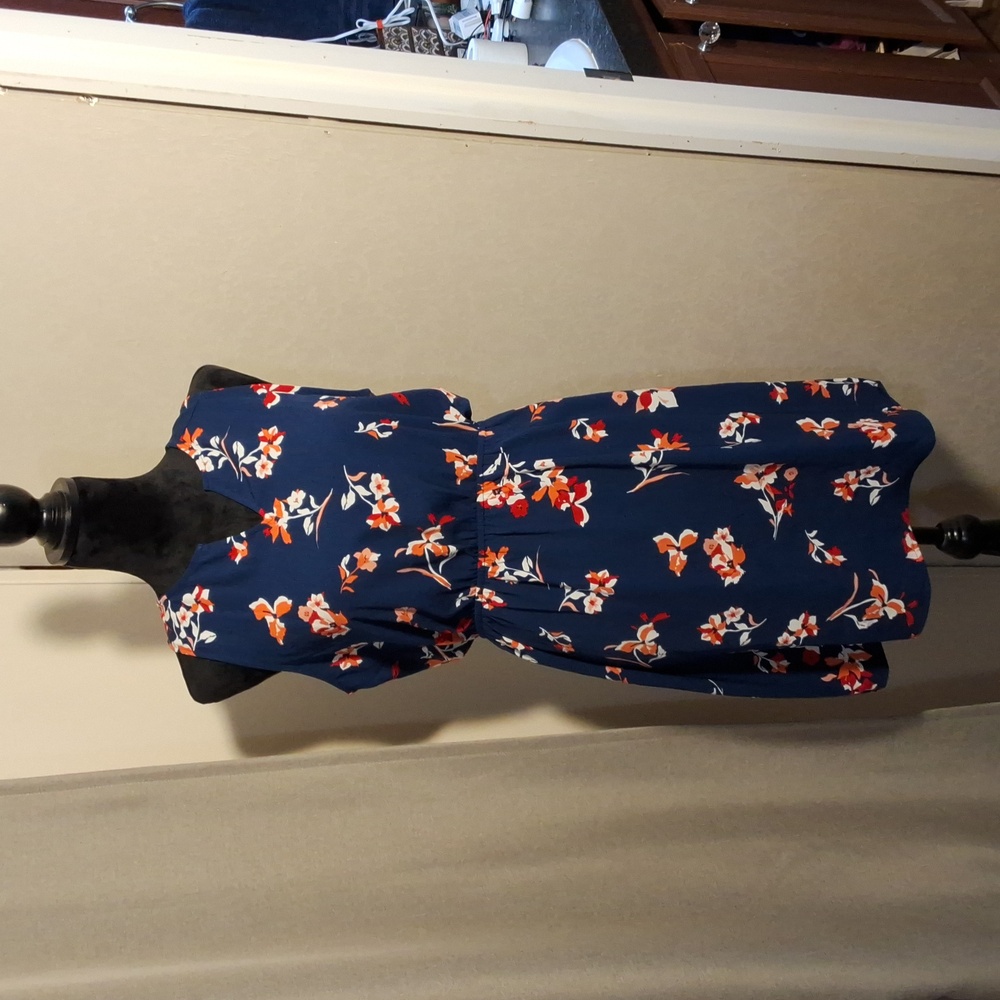 Blue floral dress